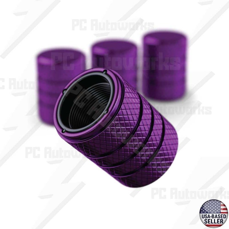 PC Autoworks Aluminum Tire Valve Stem Caps – Anti-Rust, Premium Anodized Aluminum, Corrosion-Resistant, Easy Install, Universal Fit for Car, Truck, Bike, SUV – 1 Pack/Set of 4 (Plum Purple) - Image 3